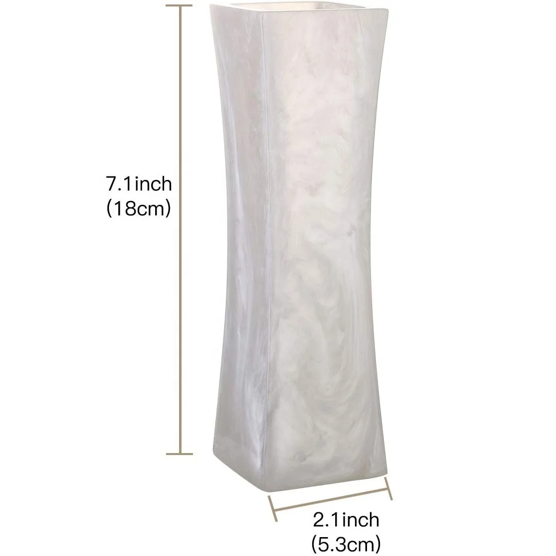 Custom Design Decorative Vase Modern Elegant Curved Shaped 2 Pack Resin Vase Office Tabletop Living Room Home Decor Flower Vase