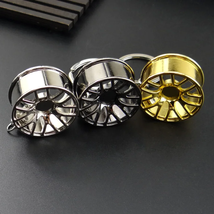 Car Parts Key Chains Car Accessories Keyfob Wheel Rim Tyre Keychain Auto Tire Keychain Auto Wheel Rim Keychain