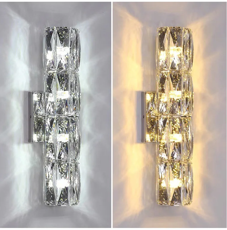 Luxury Bedside Decoration Lighting Wall Lamp Living Room Bedroom Bedside Lamp Villa Hotel Crystal Wall Light