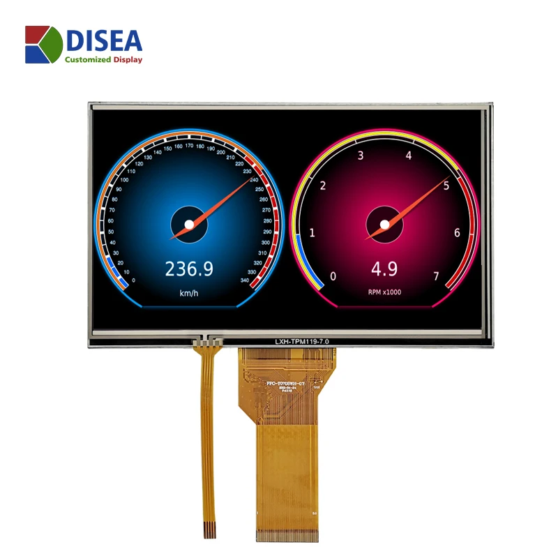 OEM устойчивый к температурам 7 дюймов 800*480 12 часов RGB 50 pin ЖК-дисплей с ЖК-дисплеем с RTP