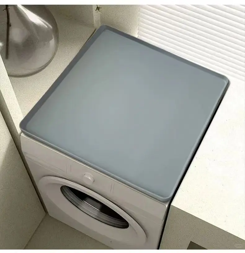 Anti-Slip Dust-Proof Waterproof Laundry Room Silicone Washing Machine Washer And Dryer Top Cover Protector Protective Mat Pad
