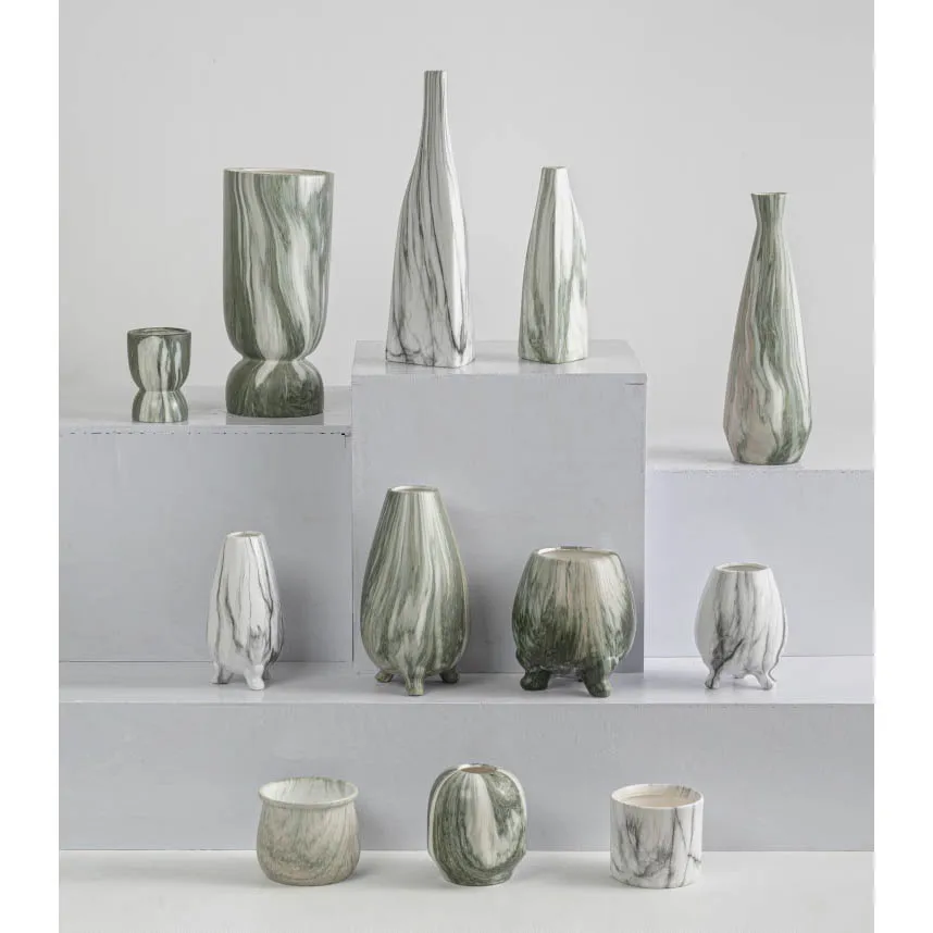 Hydrographics transfer printing flower vase ceramic making for home ornament