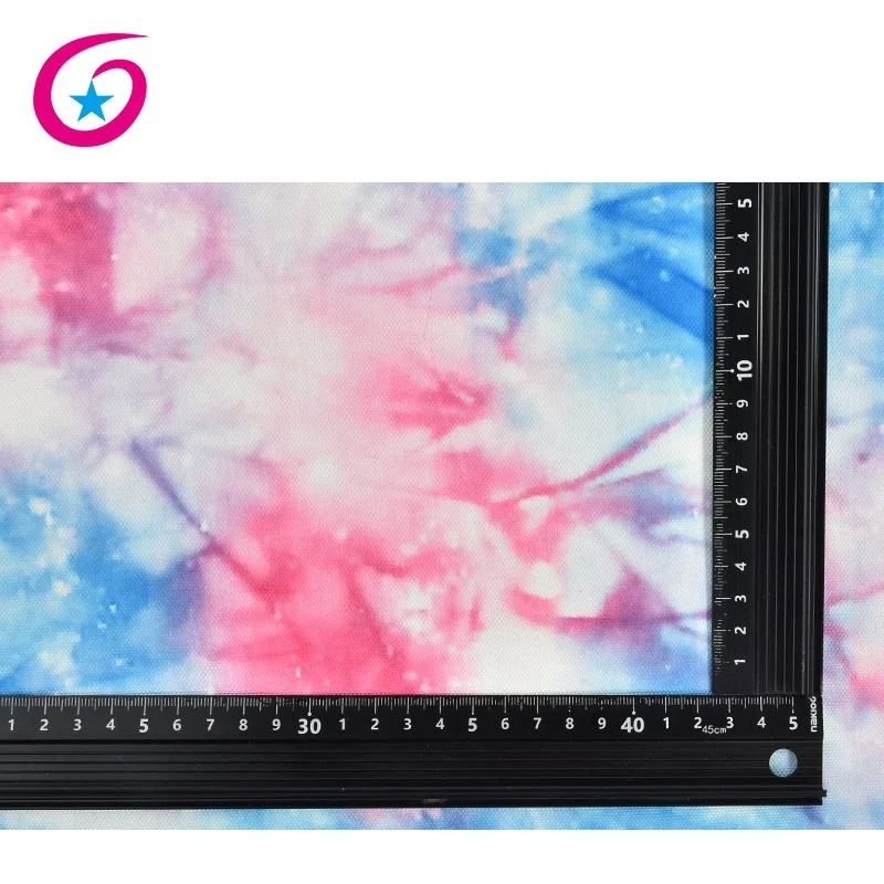 
Tie dye effect heat transfer print 100% polyester fabric canvas fabric 