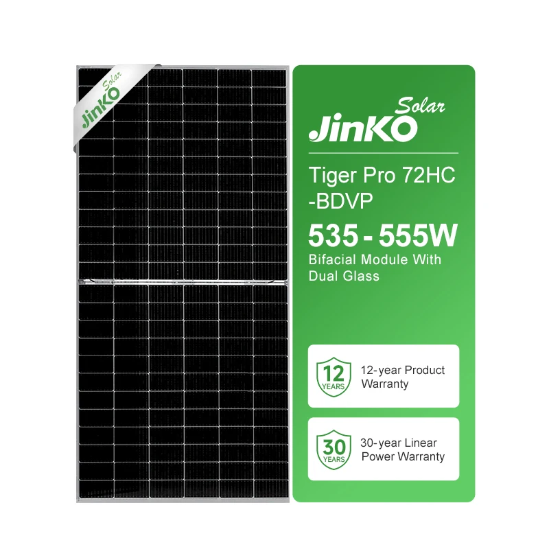 Jinko Tiger Pro 72HC-BDVP 535-555 Watt 535W 540W 545W 550W 555W Bifacial Solar Panels