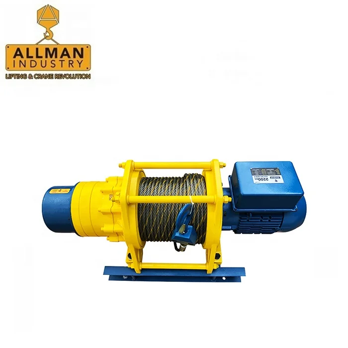 Portable Winch 220V Electric Winch 2200Kg Cable Pulling Winch