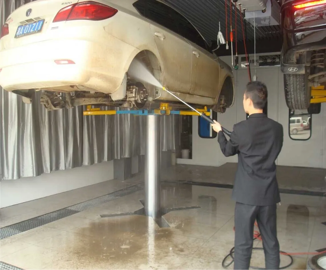 Hydraulic fixed portable single post car lift with 4T