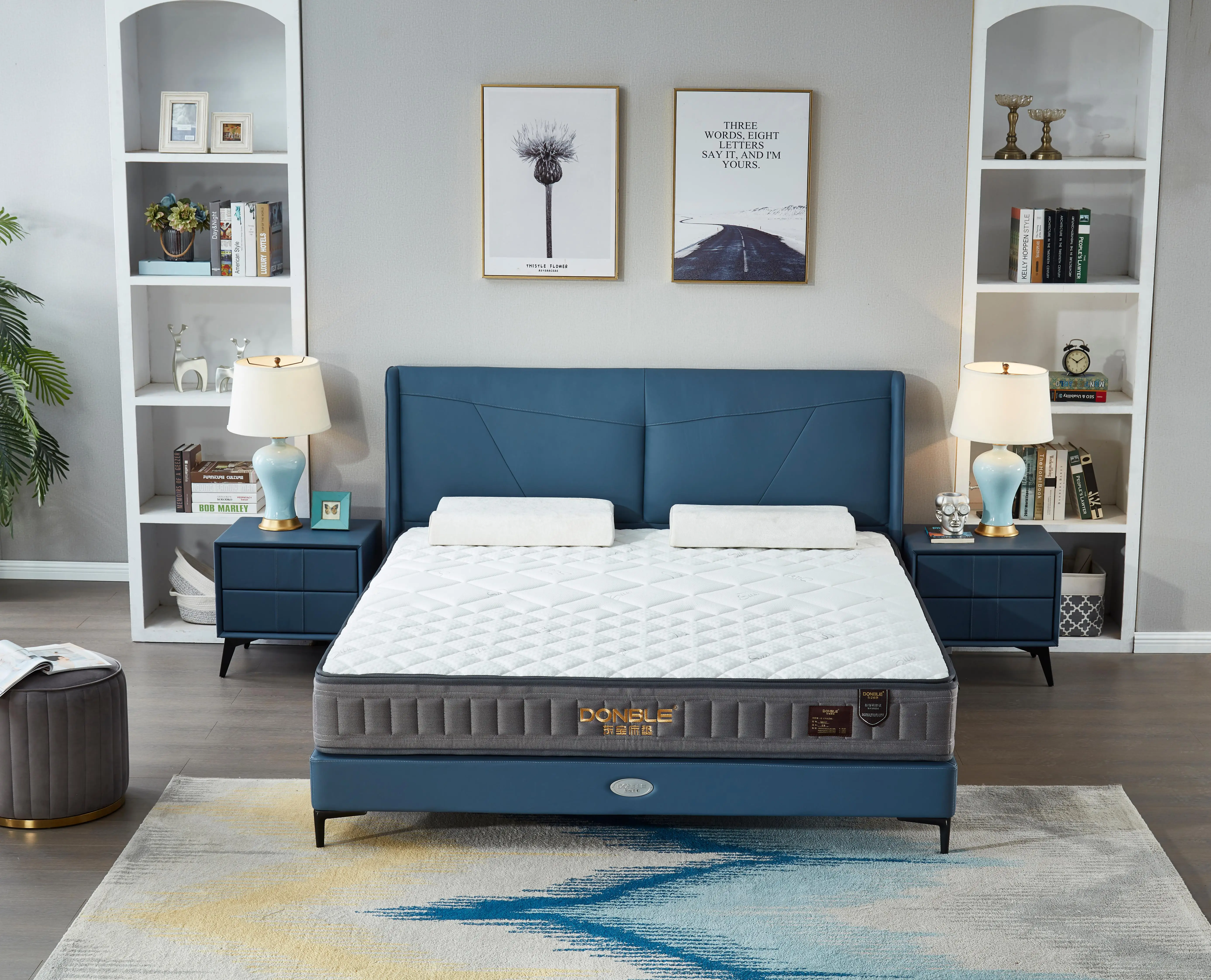 Mattress Bet Set Hot Sale Bamboo Charcoal Euro Pillow Top Pocket Spring Home Bed Queen/king Size Home Furniture,home Furniture