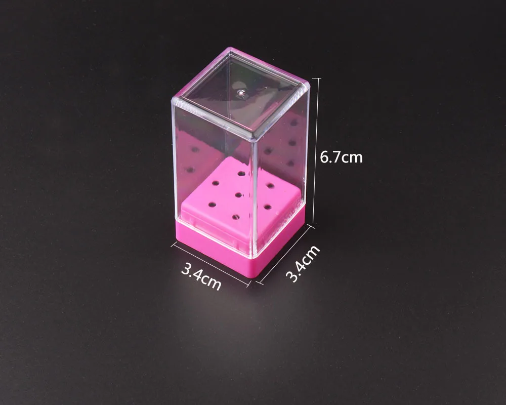Wholesale Plastic Carbide Nail Bit Case 7 Slot Naildrill Bit Display Holder Empty Nail Tool Storage Box