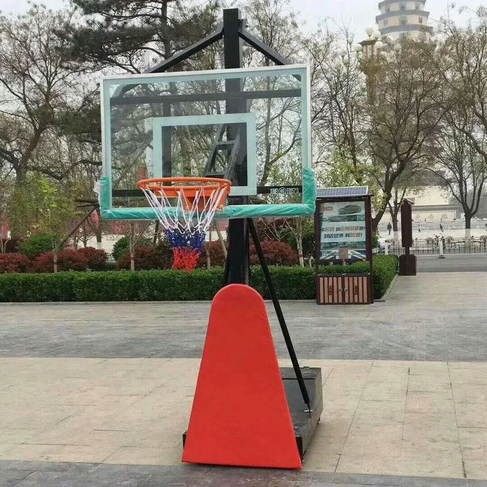 Adjustable Portable Basketball Hoops Ball Hoop Stand With Tempered Glass Backboard Basketball System In Ground