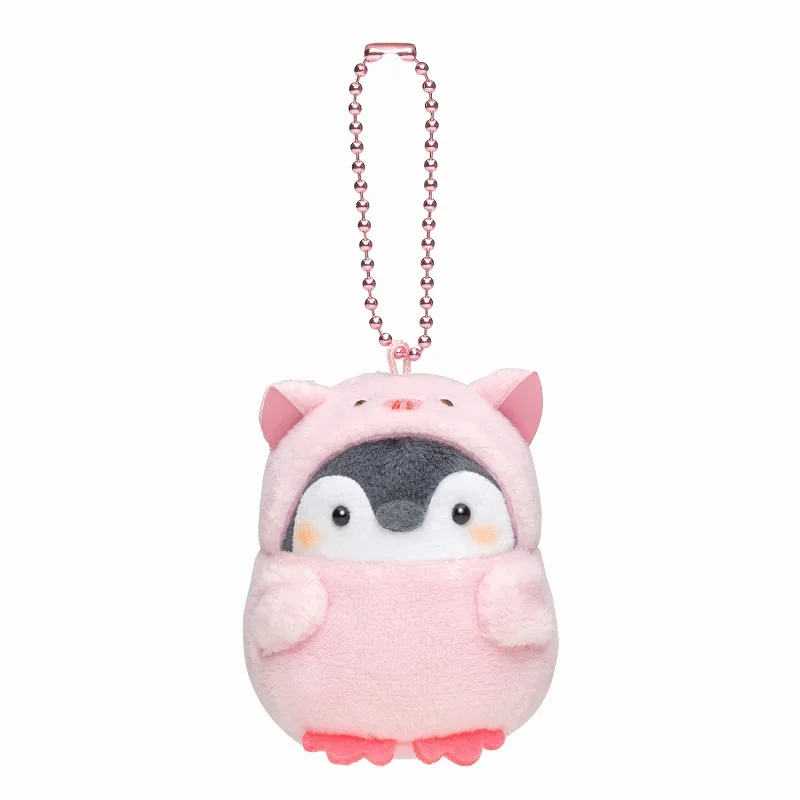 12cm Japanese cartoon Koupen Chan little penguin cos pig plush toy pendant cute animal custom plush keychain for decoration