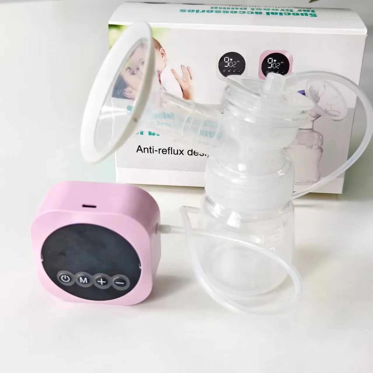 New Portable Rechargeable Wearable Electric Baby Breast Pump Milk Meter Food Grade Silicone Hand Free Enlargement fro Home Use