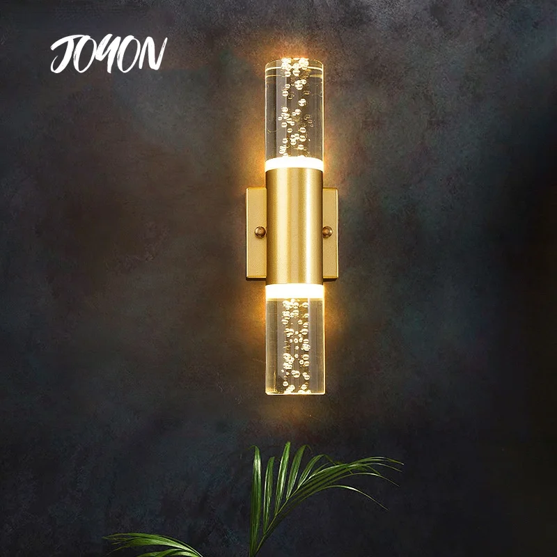Luxury Wall Lights Post-modern Bubble Crystal Wall Lamp Simple Living Room Bedroom Bedside Lamp Aisle TV Wall Background Decor