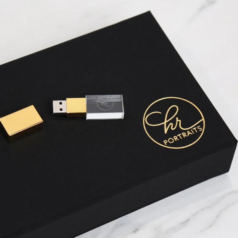 Custom Paper Wedding Gift Usb Flash Drive Box Packaging