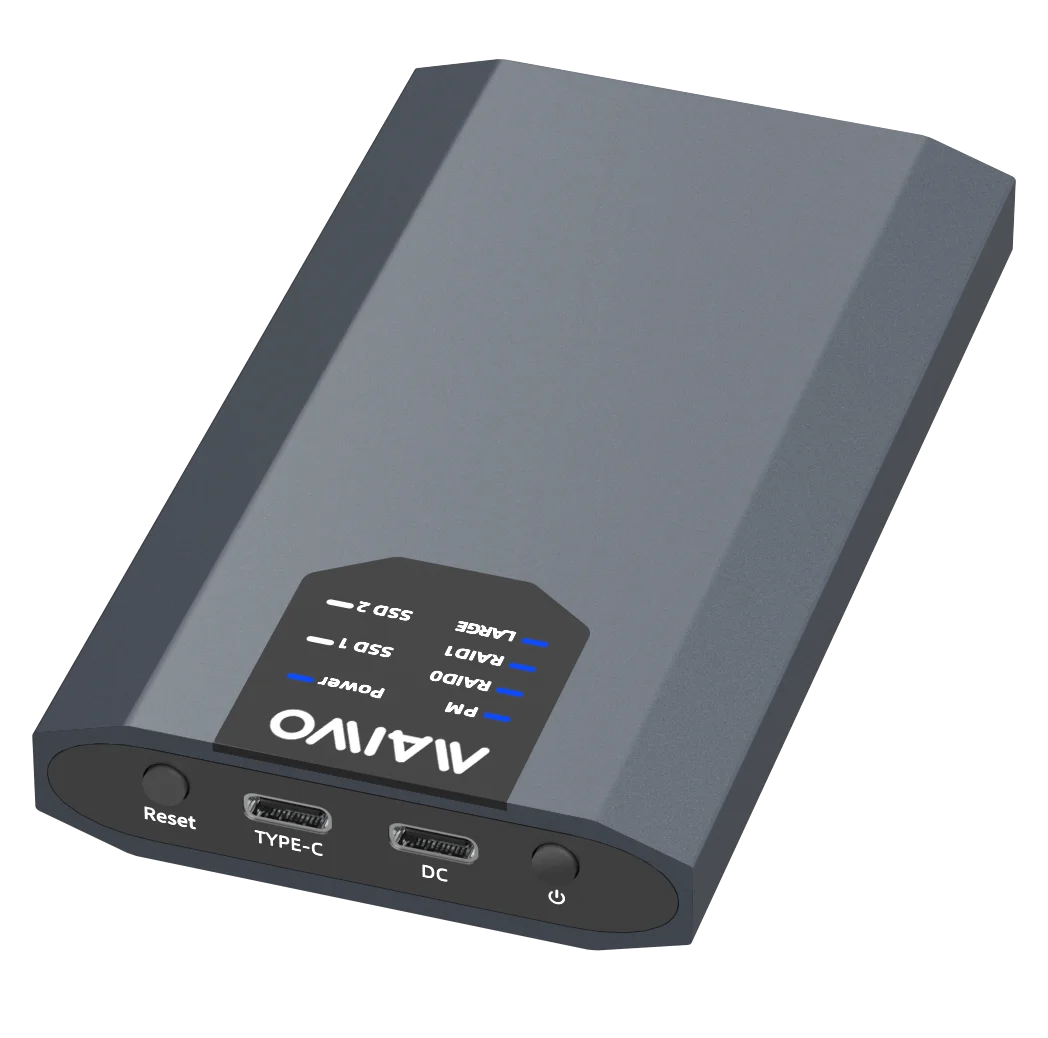 Корпус для внешнего жесткого диска MAIWO USB3.2 Gen 2 20 Гбит/с, алюминиевый корпус для SSD RAID NVMe M.2, корпус для внешнего жесткого диска