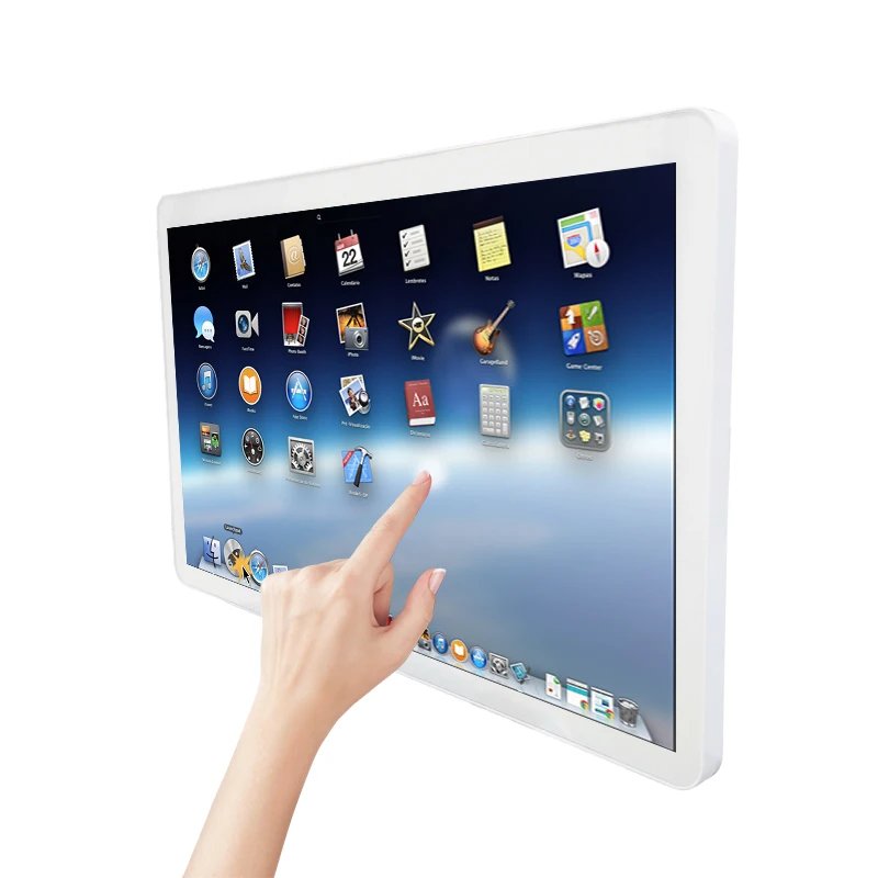 Full-flush Touch Screen Monitor 21.5 Inch 10 Points Capacitive Touchscreen Wall Mount LCD Display