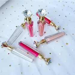 Long Lasting 45 colors Private Label pigment vegan shimmer clear lipstick diamond waterproof lip gloss custom logo lipgloss