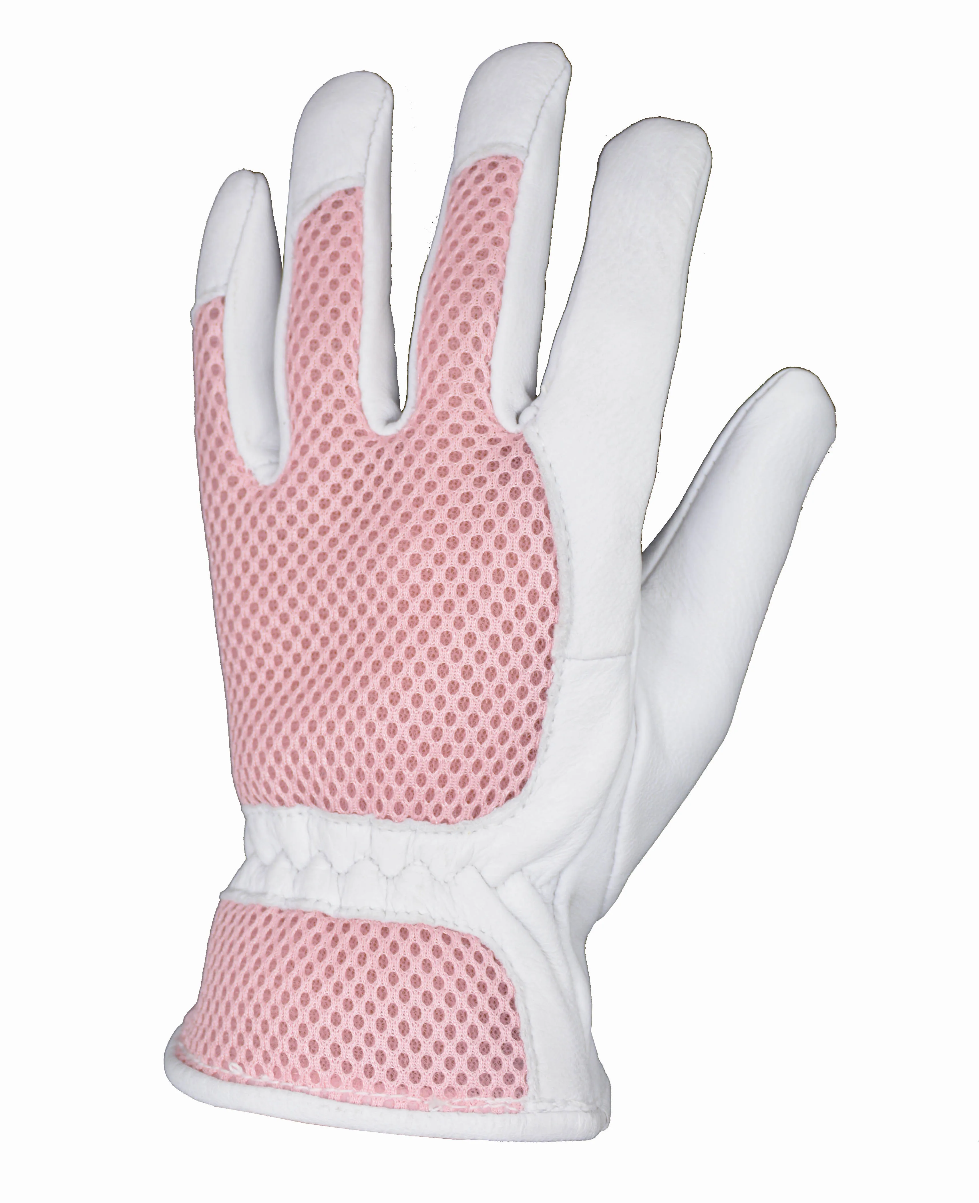 HANDLANDY hot sale custom bulk Durable pink Goatskin safety hand driving leather gardening work gloves