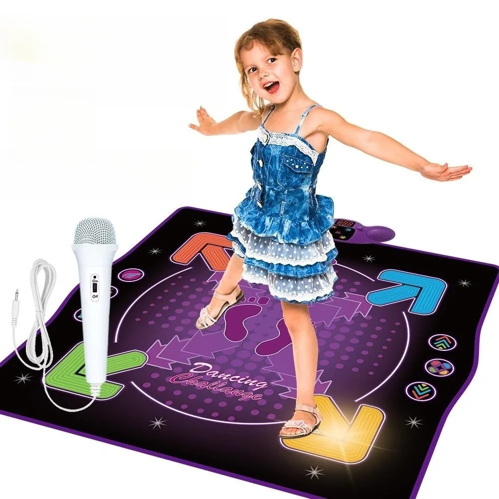 Light Up 5 Game Modes Dance Mat Electronic Music Dance Pad with LED Lights