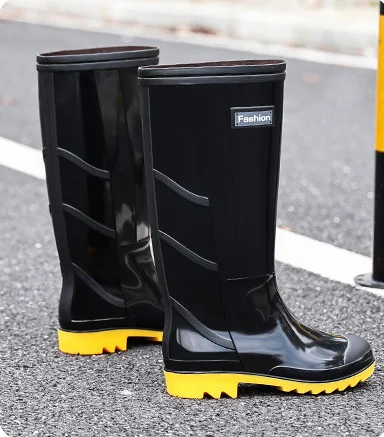 wholesale fashion trend waterproof gumboots pvc farm rain wellington boots for man
