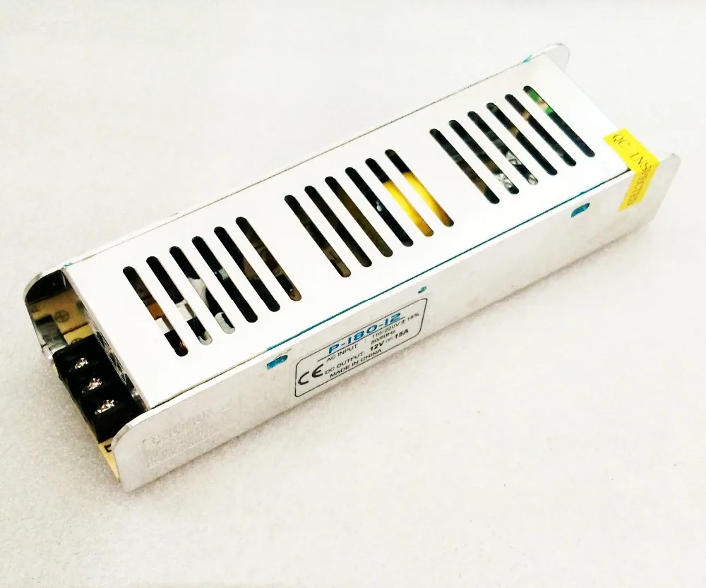 Бесплатная доставка трансформатор напряжения переменного тока 220 В для 12 постоянного 15 А 180 Вт переключатель адаптер питания драйвер светодиодной