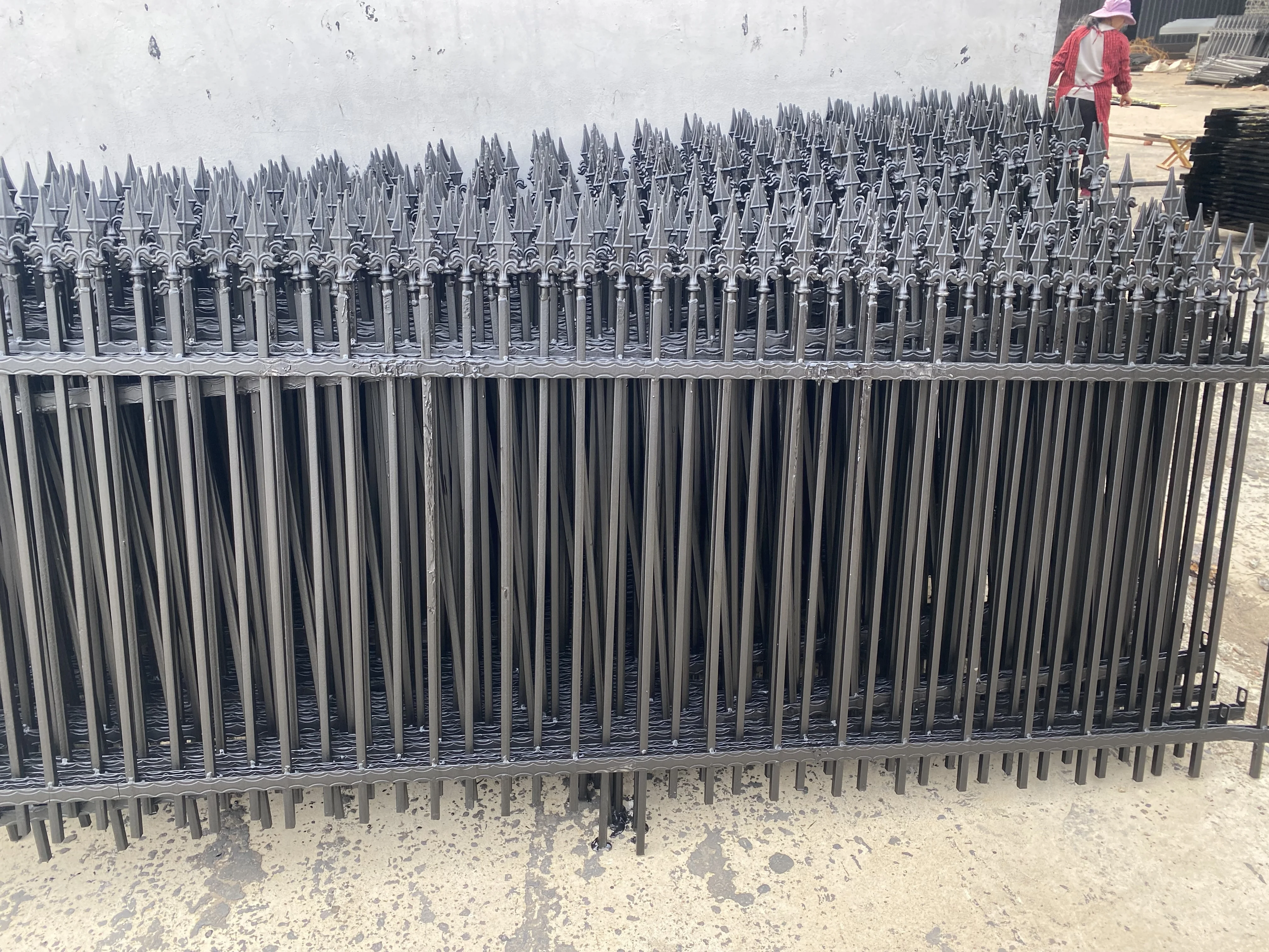 High Quality Wrought iron fence New design galvanized steel ornamental decorative iron fence panel for garden