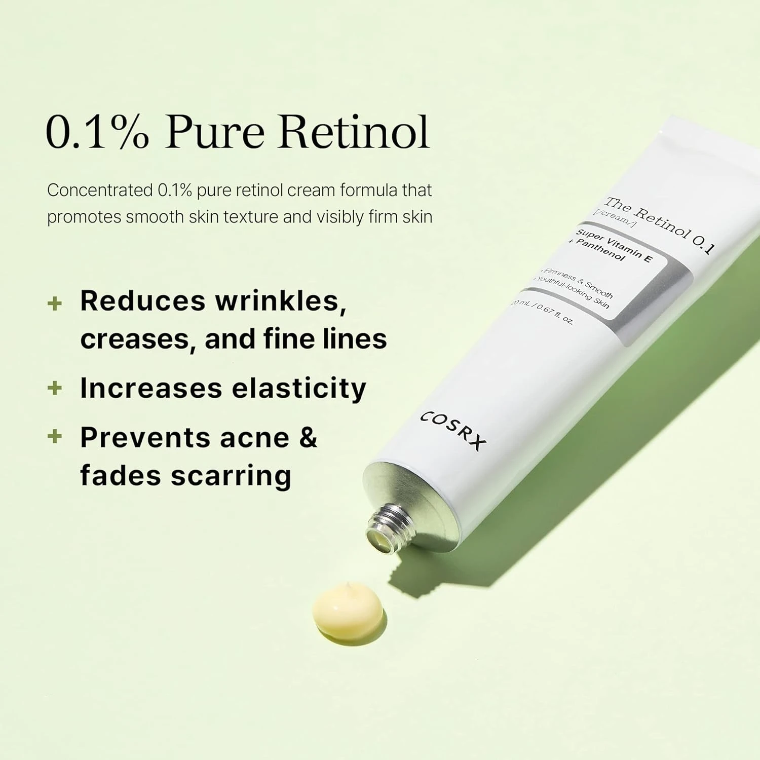 Cosrx-the Retinol 0.1 Cream 20ml Korean Vitamin E Moisturizing Reduces Fine Lines Anti Aging Cream
