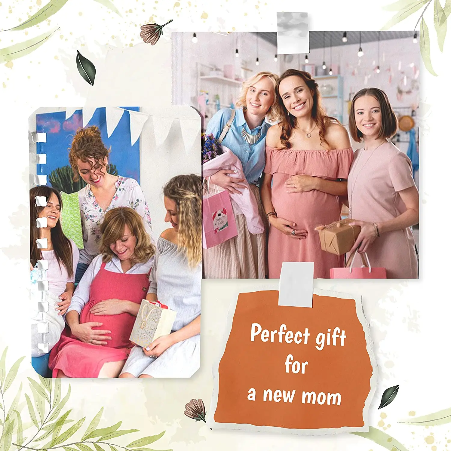 Wooden  Baby Shower Guest Book Alternatives Onesie Frame & 25 Prediction Game Cards