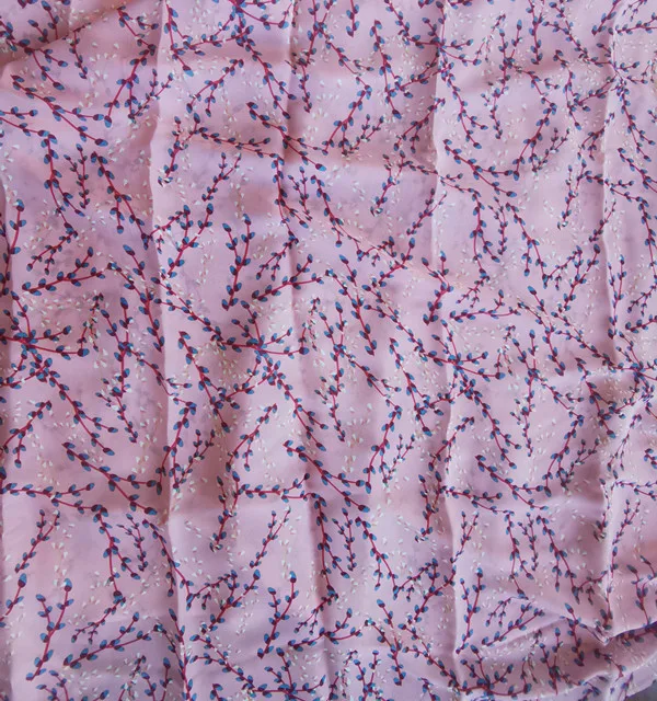 
2021 14mm silk viscose blend cdc crepe de chine silk fabric in digital print 