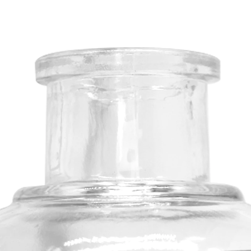 In stock  100ml 150ml round flat bottom glass wine bottle iceberg design with light color polymer cork