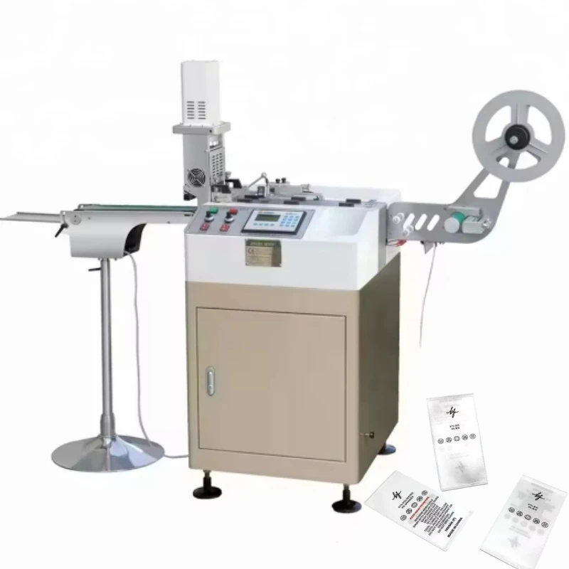 JC-3080 Top Selling 700pcs/Min Garment Logo Cutter Machinery Ultrasonic Satin Label Cutting Machine For Clothes Wash Care Label