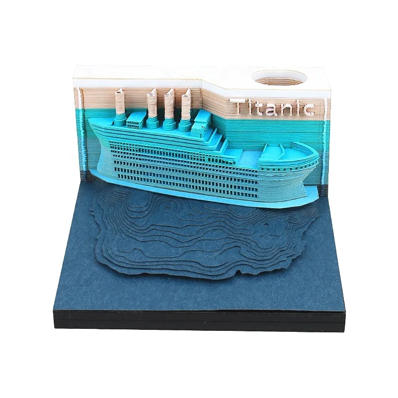 Office Supplies Corporate Business Gift Set Titanic Love Style Promotion Giveawys 3D Note Pad Valentines Day Luxury Gift