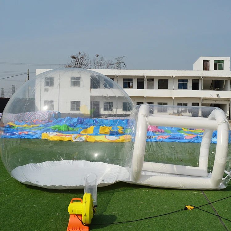 Hot selling camping tent house bubble tent transparent inflatable clear dome tent for kids