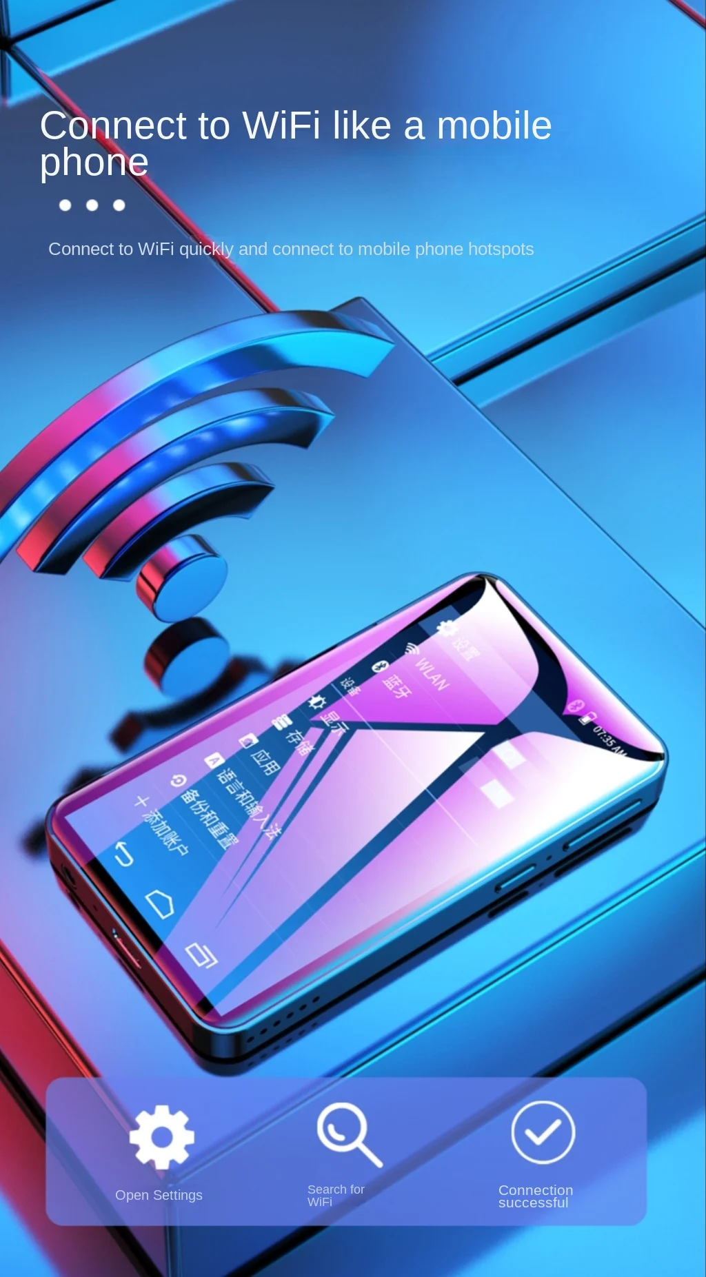 WiFi MP4 8GB-128GB Bluetooth 5.0 MP4 Player With 4.0inch HD Display FM Radio E-book Speaker For Game HiFi Portable MP3 Player