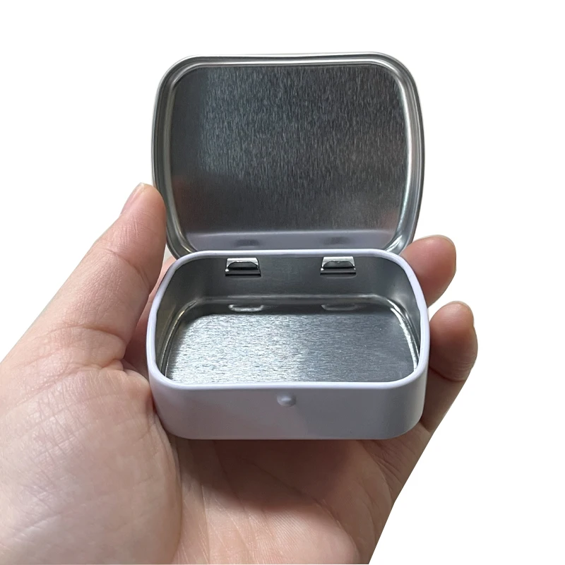 Manufacturer Custom Metal Hinged Small Mint Candy Tin Box