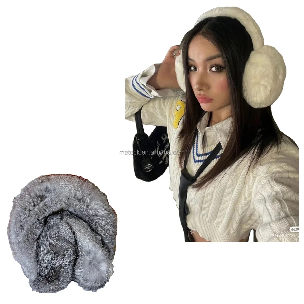 EM-R FUE WINTER Custom Winter fluffy earmuffs headphone Foldable Windproof Ear Muff Cover Warmer