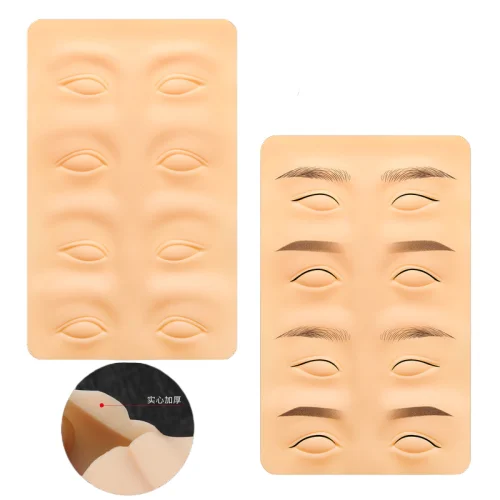 3D Eyebrow Eyeliner Tattoo Silicone Brow Training Tools Microshading Latex Permanent Makeup Skin Microblading Practice Kit
