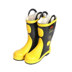 Wholesale Rubber Fire Fighting Resistant Shoes Firefighter Boots Safety Shoes
