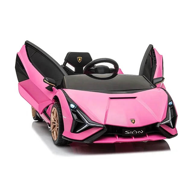 Лицензированный автомобиль lamborghini резиновые колеса автомобили для детей девочек детские электрические 12 лет