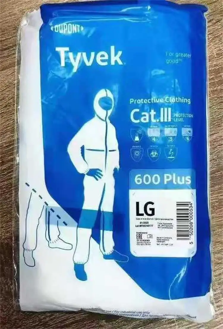  Tyvek Фабричный комбинезон защитный костюм одноразовый tyvek5/6 тип