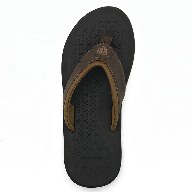 Men Sandals Durable Beach Flip Flops Flat Soft Cushion Sandals for Men Textile Breathable Beach Slippers Casual Shoes Non-slip