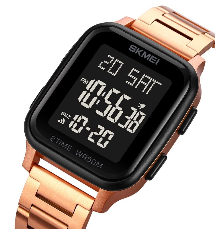 Top selling skmei 1859 jam tangan  rectangular 50 meters water resistance digital watch sport watch men wrist