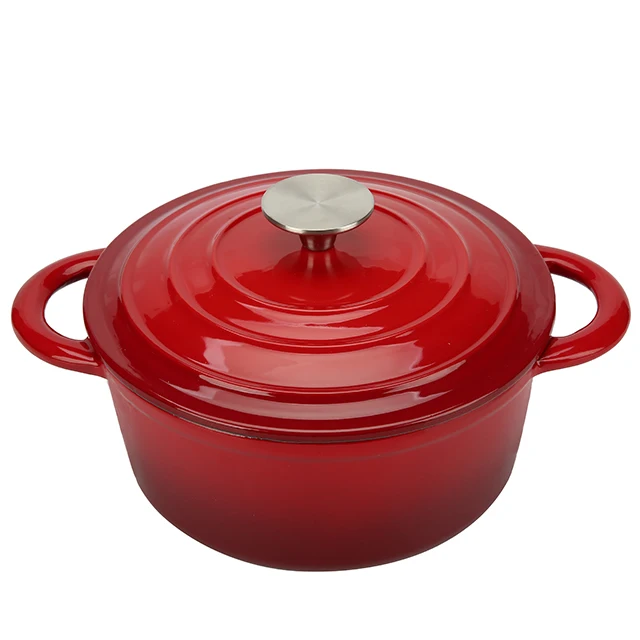 Colorful Enamel Cast Iron Casserole Pot Kitchen Casseroles Round Dutch Oven for Gift