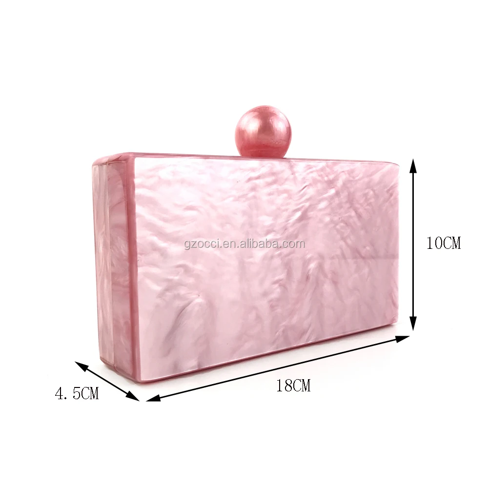OC4184 Lovely Pink Color Girls Clutch Bag Party Clutch Acrylic Bag