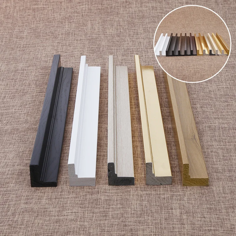 J03539 Series Wholesale Modern NEW Design Black L Shape Hollow Oil Painting Frame Moulding Floating Frames For Canvas Paintings