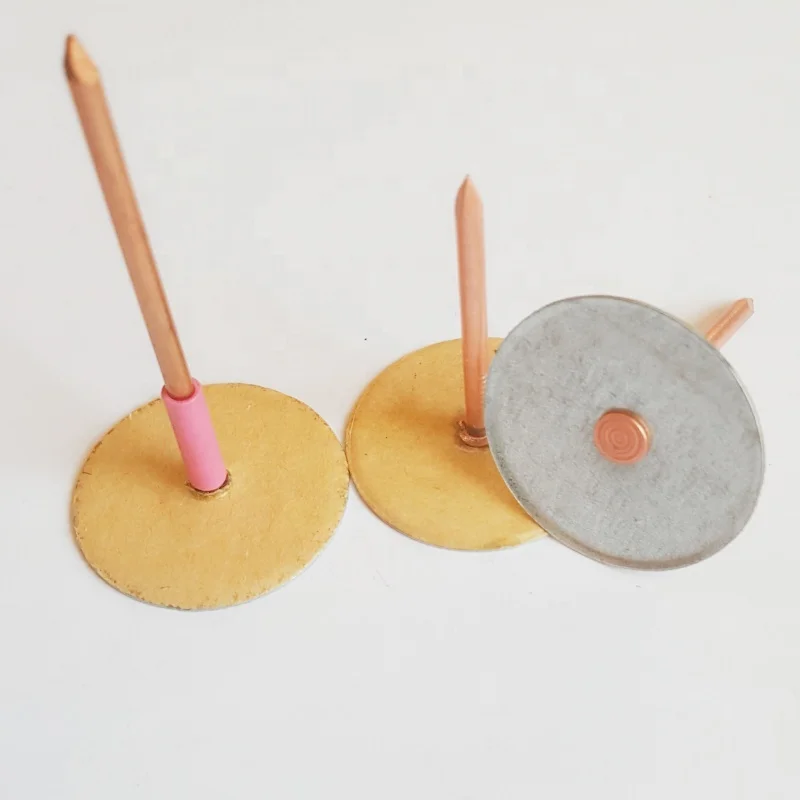 Mini Cup Head Weld Pin With Paper Washer Copper Coated Weld Pin