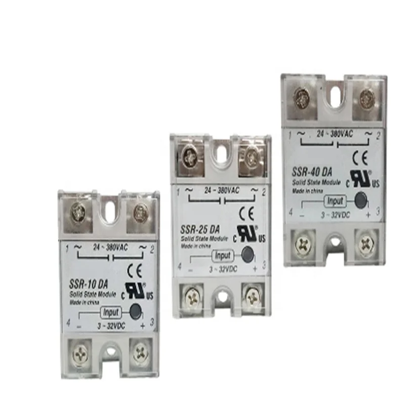 SSR -10DA/25DA/40DA DC управления переменного тока белый корпус Однофазное твердотельное реле