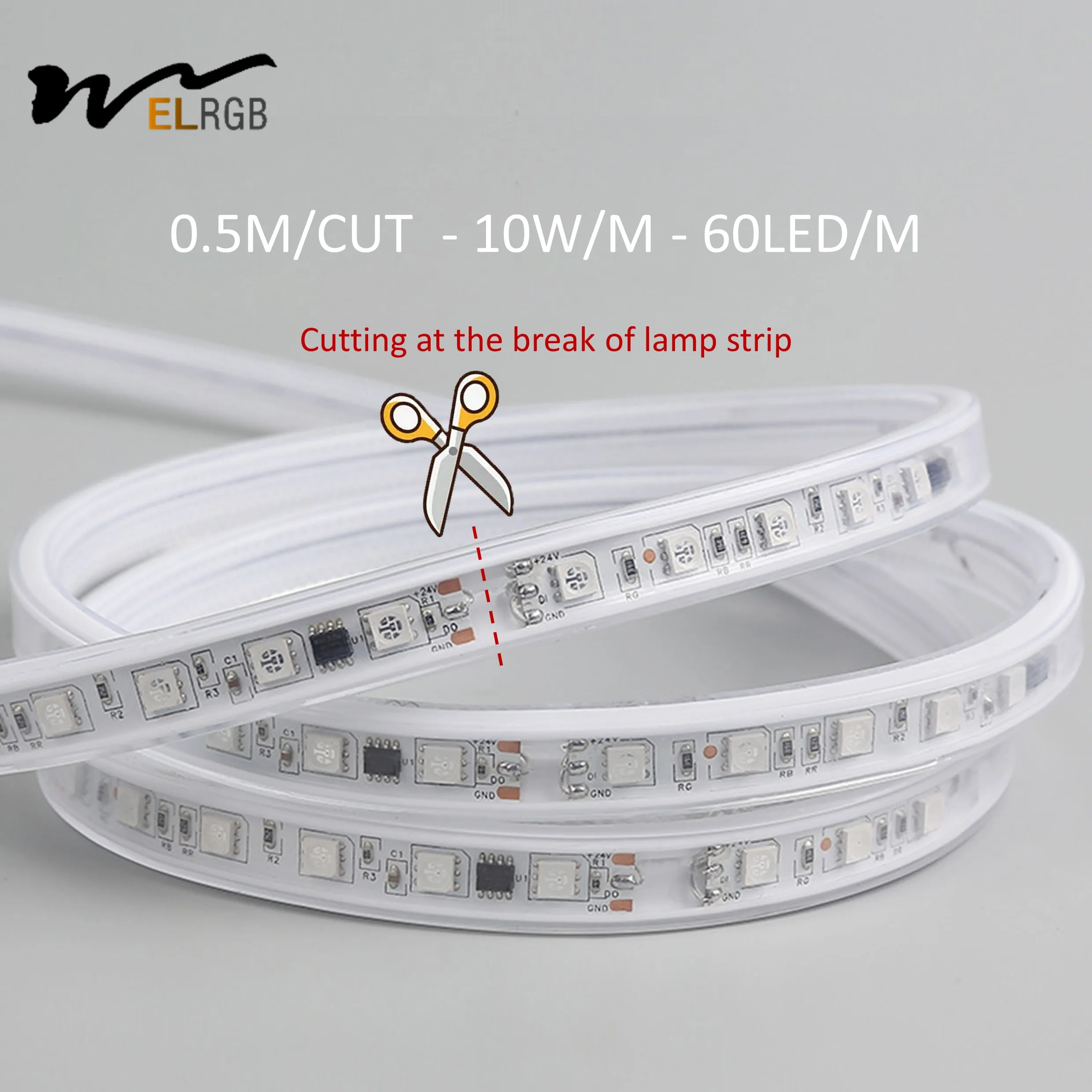 led strip 110V-220V Marquee Outdoor Watercolor LED Light Strip Colorful & Flashing Signboard  Color-Changing Color Light Strip