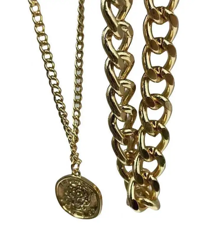 
2PCS Gold Necklace with good quality 