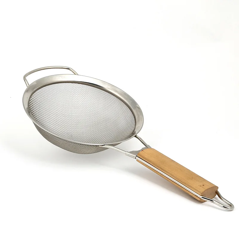 Food Grade Stainless Steel Fine Mesh Food Strainer Frying Cooking Tools Oil Draining Skimmer For Kitchen Cookware