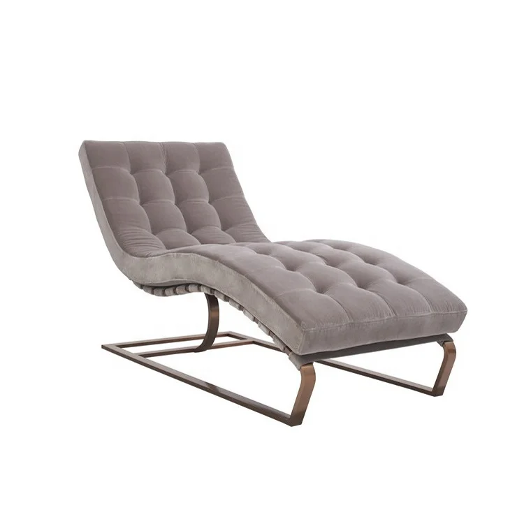 Роскошный бархатный стул для гостиной OEM с золотой металлической